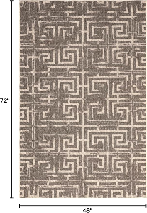 nuLOOM 4' x 6' Easy-Jute Area Rug, Machine Washable, Non-Slip, for Living Room Bedroom Kids Room Nursery Home Decor, Sufia Natural