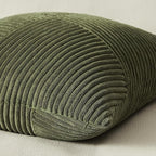 Topfinel 12x12 Inch Olive Green Decorative Throw Pillow Covers Set of 2,Soft Corduroy Small Couch Pillow Covers Windmill Textured Striped Patchwork Cushion Cover Cute Aesthetic Home Decor