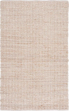 SAFAVIEH Natura Collection Area Rug - 6' x 9', Beige & Ivory, Transitional Design, Ideal for High Traffic Areas in Living Room, Bedroom & Dining Room (NAT349B-6)