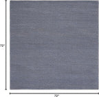SAFAVIEH Natura Collection Area Rug - 6' Square, Dark Grey, Handmade Wool Blend, Textured Design, Ideal for Living Room, Bedroom, Dining Space (NAT425H)
