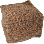 STOBAZA Footstool Cotton Yoga Sitting Cushion Farmhouse Pouf Cozy Japanese Cushion Hyacinth Square Pouf Footrest