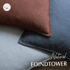 Foindtower Pack of 2, Decorative Linen Soild Throw Pillow Covers Soft Accent Euro Cushion Case Boho Farmhouse Pillowcase for Chair Couch Sofa Bedroom Living Room Home Decor 20 x 20 Inch Rust Red