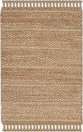 SAFAVIEH Natural Fiber Collection Accent Rug - 2' x 3', Natural & Light Grey, Handmade Tassel Jute, Ideal for High Traffic Areas in Entryway, Living Room, Bedroom (NF550A)