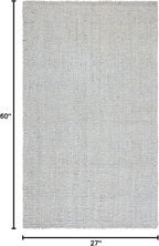 SAFAVIEH Natural Fiber Collection Accent Rug - 2'3" x 5', Grey, Handmade Farmhouse Jute, Ideal for High Traffic Areas in Entryway, Living Room, Bedroom (NF730F)