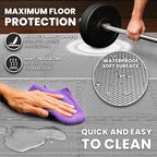 bemaxx Gym Mats Set - 18 pcs EVA Interlocking Foam Floor Tiles (12.6"x12.6"x0.4") 18sqft Protective Gym Flooring Sports Home Workout Exercise Mats Puzzle Garage Fitness Play-Room Pool Treadmill Bike