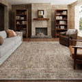 6x9 Washable Rug Vintage Fade Resistant Boho Distressed Non-Slip Indoor Large Carpet Low Pile Lightweight & High-Traffic Safe for Bedroom, Dorm, Playroom - Farmhouse Decor