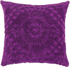 Better Trends Rio Collection is Super Soft and Light Weight in Floral Design 100% Cotton Tufted Unique Luxurious Machine Washable Tumble Dry, Euro Sham, Plum