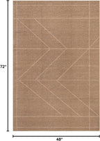 Nuloom SpinClean Ellen Natural, 4' x 6', Solid, Soft and Textured, High Traffic, Stain Resistant, Easy Clean, Durable, Machine Washable Area Rug for Bedroom, Living Room, Dining Space, Entryway