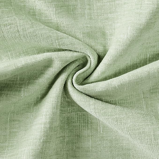 Light Green Scalloped Pillow Cover Pack of 2 Spring Chenille Decorative Cute Boho Couch Throw Pillow Covers 18" x 18" Aesthetic Funky Preppy Pillow Cases for Sofa Living Room