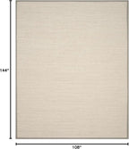SAFAVIEH Area Rug 9x12 - Natural Fiber Collection - Large - Marble & Khaki, Sisal, Woven Design with Border (NF143E)