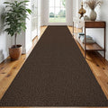 EARTHALL Extra Long Runner Rug 3x18 Ft Washable Runners for Hallways Cotton Non Slip Entryway Runner Braided Kitchen Runner Indoor Outdoor Carpet Runners for Hotels, Officel, Stair, Brown/Coffee