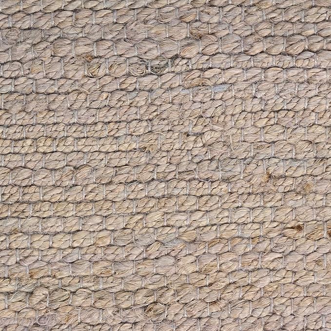 Nourison Home Natural Jute Grey 2' x 3' Area Rug - Easy Clean, Non Shedding, Bed Room, Living Room, Dining Room, Kitchen (2' x 3')