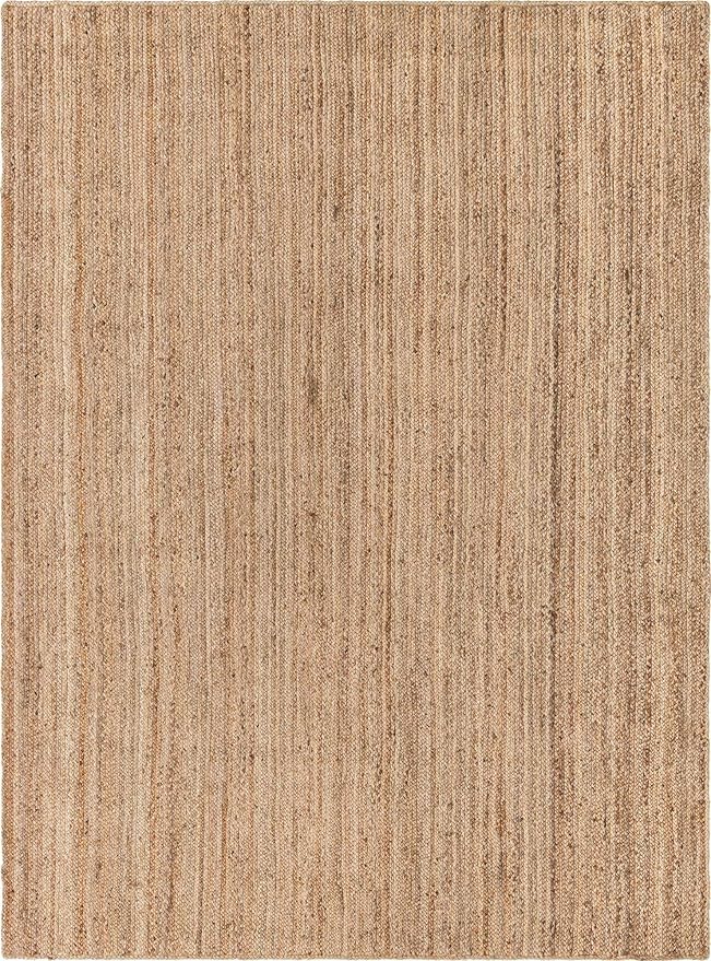 Unique Loom Braided Jute Collection Area Rug - Dhaka (8' x 11' Rectangle, Natural)