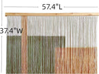 Sdjazl Woven Boho Macrame Wall Hanging Home Decor Tapestry Dip-Dyed Large Modern Handmade Colorful Mountain Landspace for Living room (khaki)