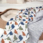 Gerber Baby Unisex 2-Pack Muslin Blanket, Dino Time, One Size