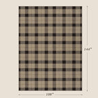 Neutral Easy Jute Rug 9x12 for Living Room, Large Indoor Outdoor Natural Color Farmhouse Area Rugs for Patio, Backyard and Dining Room, Plaid Woven Design, Non Shed, Washable Outside Carpet