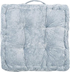 Safavieh Belia Glam 18-inch Light Grey Velvet Square Floor Pillow
