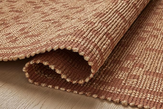 Loloi Chris Loves Julia Judy Collection JUD-07 Natural/Spice 2'-6" x 7'-6" Runner Rug
