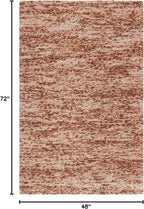 SAFAVIEH Area Rug 4x6 - Natura Collection - Rust & Brown, Handmade Wool Blend, Textured Design, Ideal for Living Room, Bedroom, Dining Space (NAT425P)