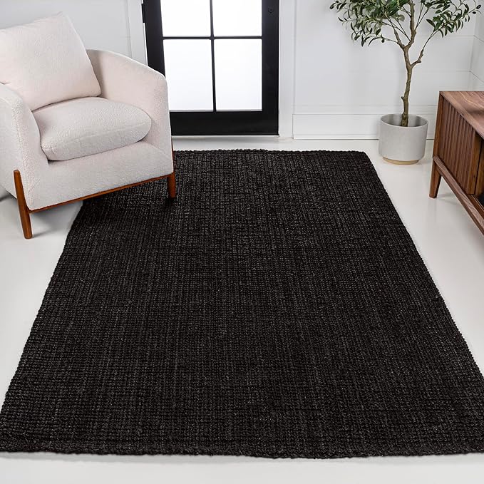 JONATHAN Y Pata Hand Woven Chunky Jute Black Indoor Area Rug, 3x5, Bohemian, Rustic, Cottage, Easy-Cleaning for Living Room, Bedroom, Kitchen, Non-Shedding (NRF102E-3)