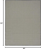 Nourison Home Courtyard Black White 8' x 10' Area Rug - Easy Clean, Non Shedding, Bed Room, Living Room, Dining Room, Kitchen (8' x 10')