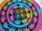 Round Beach Tapestry Turquoise Mandala Throw/Boho Hippie Beach Blanket Roundie/Indian Cotton Bohemian Large Round Table Cloth-Home Decor/Yoga Mat Meditation Picnic Rug (70", Multi Color)