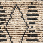 SAFAVIEH Bohemian Collection 2' x 3' Beige / Black BOH703Z Handmade Moroccan Tribal Jute Accent Rug