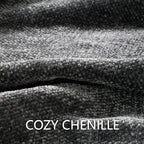 Chenille Throw Blanket for Couch 60"X 80" Twin, Soft Cozy Throws with Fringe Tassel for Bed Sofa Chair Cover, Lightweight Knitted Decorative Boho Blankets for Living Room, Dark Grey