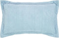 Better Trends Jullian Collection is Super Soft and Light Weight in Bold Stripes Design 100% Cotton Tufted Unique Luxurious Machine Washable Tumble Dry, King Sham, Blue