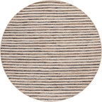 SAFAVIEH Cape Cod Collection Area Rug - 6' Round, Natural & Navy, Handmade Jute Blend, Braided Design, Ideal for The Living Room, Dining, Bedroom (CAP151N)