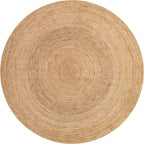 Unique Loom Braided Jute Collection Area Rug - Dhaka (10' Round, Natural)