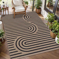 Tangsoo Easy Jute 3x5 Outdoor Rug for Living Room,Washable Indoor Rugs Farmhouse Non-Slip Thin Door Mat,Boho Throw Carpet for Front Porch Bedroom Patio Entryway Balcony