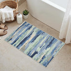 GENIMO 2X3 Washable Modern Doormat, Non-Slip Low Pile Chenille Area Rug, Small Entry Mat for Entrance Hallway Kitchen Bathroom, Sage & Tide