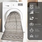 RUGSURE Washable Area Rugs 5' x 7' - 1/6 Thick - Moroccan-Inspired -Stain & Water Resistant Non-Slip - Resistant Rug for Living Room, Bedroom, Nursery, Pet & Child Friendly (Brown)
