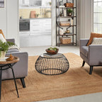 Nourison Home Natural Jute Natural 6' x 9' Area Rug - Easy Clean, Non Shedding, Bed Room, Living Room, Dining Room, Kitchen (6' x 9')