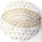 CRAFT KALA 24" Round Large Hippie Mandala Meditation Floor Ottoman Pillow Cushion Pouf Cover Square Poufs Bohemian Circle Floor Cushion Case Outdoor Fireplace Yoga Living Room Decor Cover Golden Ombre