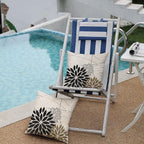 DFXSZ Black Brown Outdoor Pillow Covers 16x16 Inch Set of 2 White Gray Flower Throw Pillows Farmhouse Outdoor Modern Floral Polyester Square Cushion Case Decor for Sofa Patio Funiture Garden 01A16