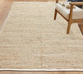 Chardin home 8x10 Jute Cotton Handwoven Area Rug | Braided Boho Farmhouse Rug in Natural Jute/Ivory | Rustic Vintage Floor Covering for Living Room, Bedroom, Kitchen, and Entryway