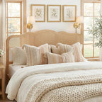BlissBlush Decorative Lumbar Pillow Cover 12x20, Neutral Cream Boho Accent Pillowcase with Tufted Texture and Tassels, Beige Rectangular Cushion for Sofa Couch Living Room (Cover Only)
