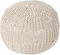 Christopher Knight Home Ansel Knitted Cotton Pouf, Beige