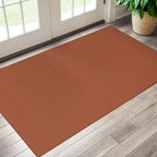 EARTHALL Woven Area Rug 3x5 Ft Washable Rugs for Entryway Braided Non Slip Rubber Backed Throw Rugs Door Mat Indoor Outdoor Entrance Cotton Carpet for Kitchen Foyer Front Door, Rustic Orange/Tan