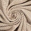 Chardin home Beige Braided Waffle Weave Throw, 50x60 Inch Recycled Cotton- Large, Wearable, Breathable, Skin-Friendly Everyday use Blanket for Couch, Bed, Sofa - Soft Lightweight Picnic Rug