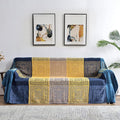 Bohemian Throw Blanket for Couch，Colorful Chenille Tassels Boho Woven Hippie Bed Blankets for Couch Sofa Chair Recliner Loveseat, Bohemian Fringe Tassels Decor Home (86" x 103")