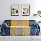 Bohemian Throw Blanket for Couch，Colorful Chenille Tassels Boho Woven Hippie Bed Blankets for Couch Sofa Chair Recliner Loveseat, Bohemian Fringe Tassels Decor Home (60" x 76")