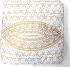 CRAFT KALA 16" Square Large Hippie Mandala Meditation Floor Ottoman Pillow Cushion Pouf Cover Square Poufs Bohemian Circle Floor Cushion Case Outdoor Fireplace Living Room Decor Cover Golden Ombre
