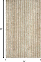 SAFAVIEH Area Rug 3x5 - Natural Fiber Collection - Natural & Ivory, Handmade Jute, Farmhouse Style, Chunky Textured Thick Pile (NF447N)
