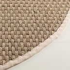 SAFAVIEH Natural Fiber Collection Runner Rug - 2'6" x 18', Natural & Ivory, Seagrass, Basketweave Pattern with Border (NF114J)