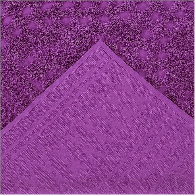 Better Trends Stylish Plush Twin Bedding Set, Plum 100% Cotton Tufted Medallion Pattern Soft & Luxurious Feel, Perfect for Gifting and All Seasons, Machine Washable, 2 Pieces - Rio Collection