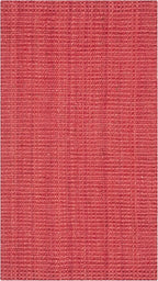 SAFAVIEH Natural Fiber Collection Accent Rug - 2' x 3', Red, Handmade Farmhouse Jute, Ideal for High Traffic Areas in Entryway, Living Room, Bedroom (NF730D)