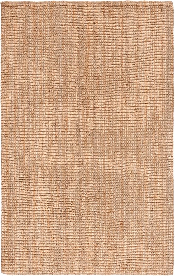 SAFAVIEH Natural Fiber Collection Accent Rug - 4' x 6', Natural, Handmade Farmhouse Jute, Ideal for High Traffic Areas in Entryway, Living Room, Bedroom (NF730C)